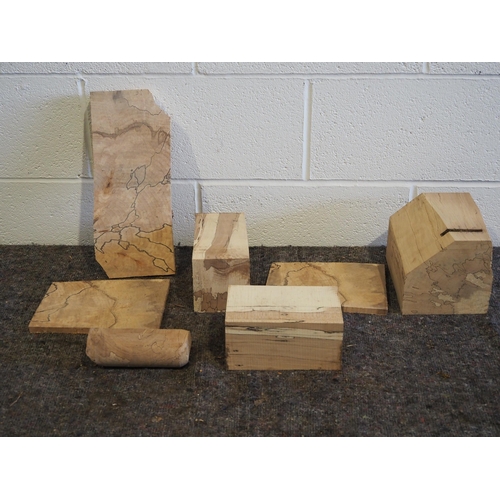 125 - Spalted beech turning blocks