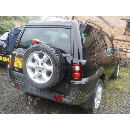 180 - Land Rover Freelander. 2002. 1951cc. Diesel. Reg. DE52 VLZ. Needs a battery. V5 in office.