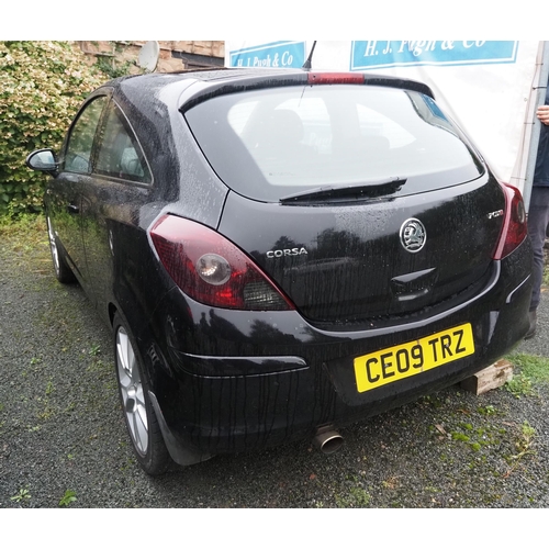 181 - Vauxhall Corsa 1.7CDTI car. 2009. 1686cc. Diesel. M.O.T 30/11/2023. Reg. CE09 TRZ. Runs and drives. ... 