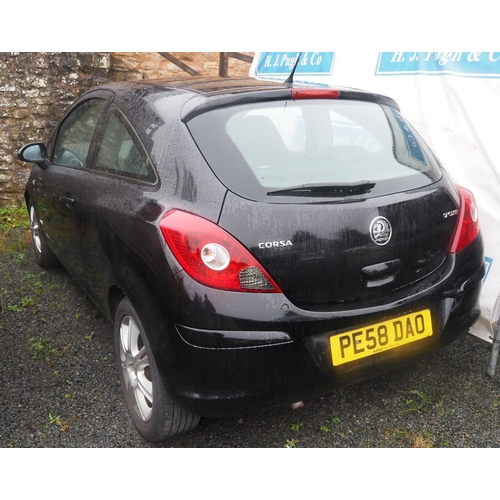 182 - Vauxhall Corsa 1.7CDTI car. 2008. 1686cc. Diesel.
M.O.T 15/10/2023. Reg. PE58 DAO. Runs and drives. ... 