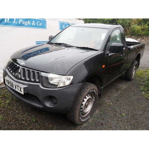 183 - Mitsubishi L200 Pickup. 2008. 75,000+ miles. 2477cc. Diesel. Reg. YR58 VTX. Runs and drives. SORN. V... 