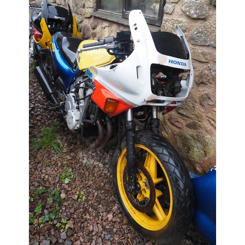 188 - Honda 600F motorcycle  Reg. D449 ATY. Running when stored. V5 in office.