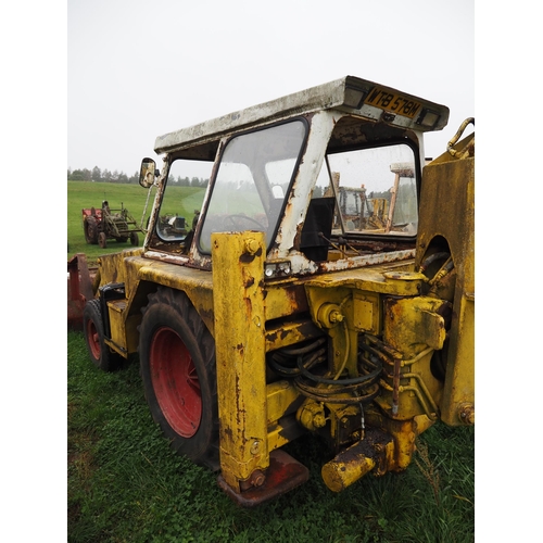 50 - JCB 3C. With backhoe and 3ft bucket, sn 105874, Reg. WTB 578M. Runs and drives.