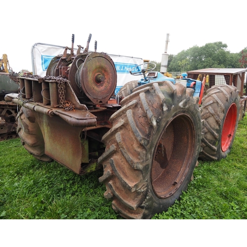 56 - County 754 tractor. Ex Forestry Commission, type 4F, sn 29389, spacer box, cab, Igland double drum w... 