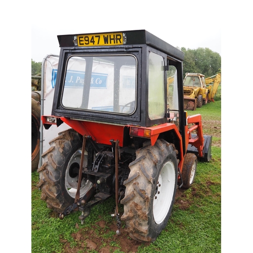 65 - Yanmar YN276 compact tractor. With cab, loader, bucket, showing 745 hours. Reg. E947 WHR. Runs and d... 