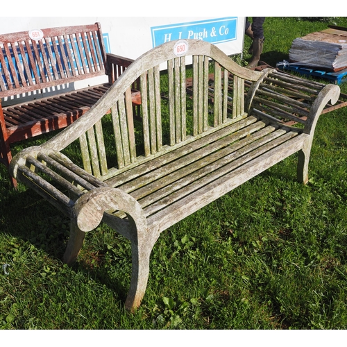 650 - Wooden bench 6ft