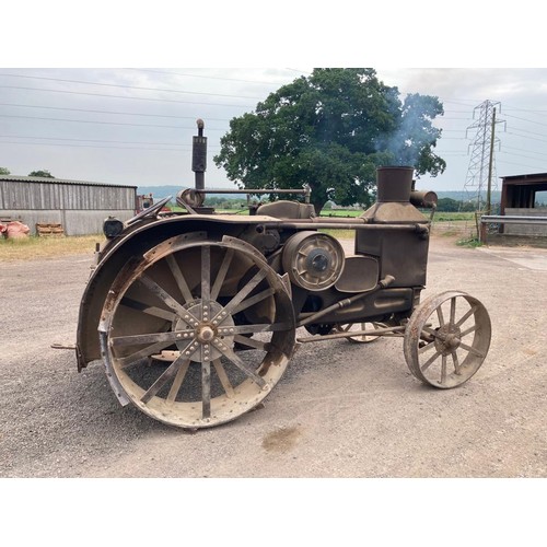 771 - Rumley oil pull model X tractor. 1925. Good original condition, full running order. Very rare tracto... 