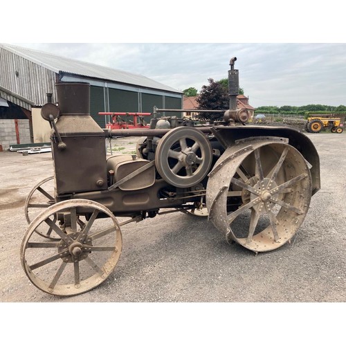 771 - Rumley oil pull model X tractor. 1925. Good original condition, full running order. Very rare tracto... 