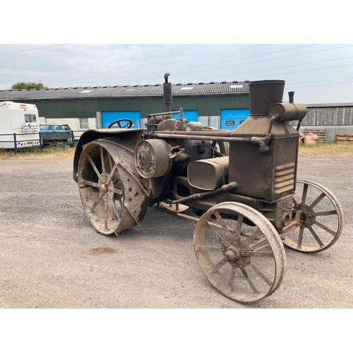 771 - Rumley oil pull model X tractor. 1925. Good original condition, full running order. Very rare tracto... 