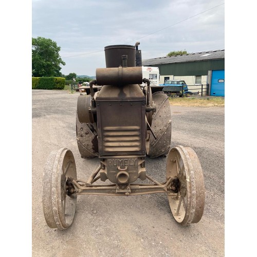 771 - Rumley oil pull model X tractor. 1925. Good original condition, full running order. Very rare tracto... 