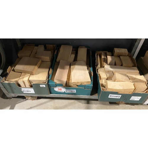 38 - 3 Boxes of mostly Sycamore and Ash blanks