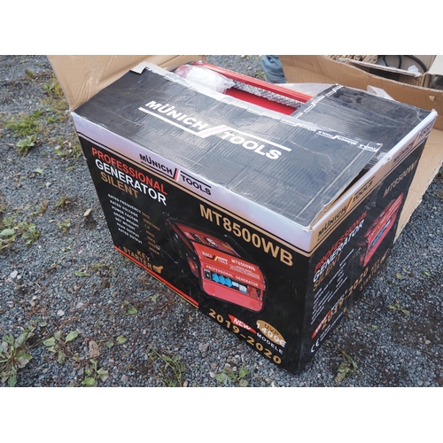 143 - Electric start MT8500 generator, unused