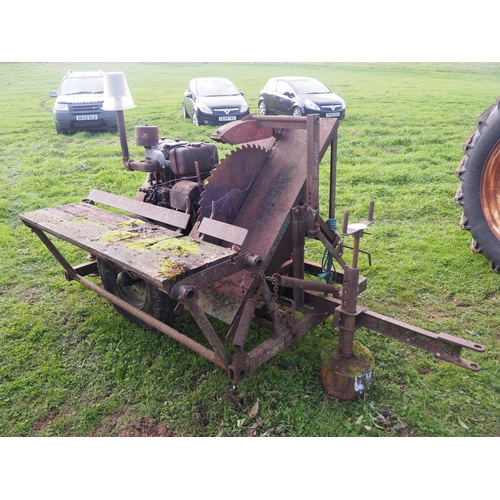 80 - Towable saw bench with Petter engine.