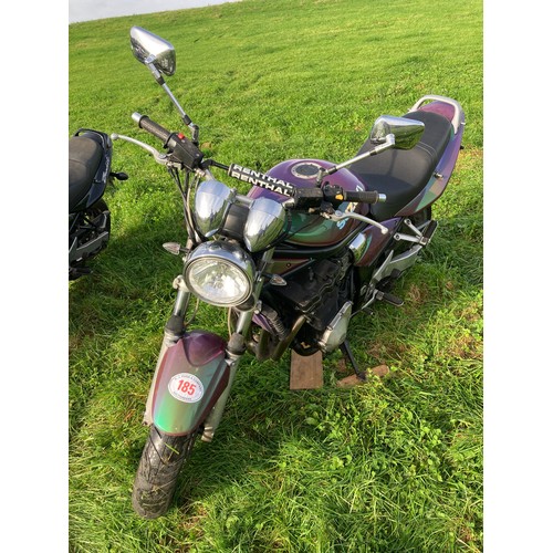 185 - Suzuki bandit 1200 motorcycle. 2001. 1157cc. Reg. Y211 OEF. Runs and drives. V5 in office.
