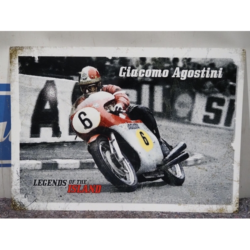 1871 - Tin sign - Giacomo Agostini 19 x 27