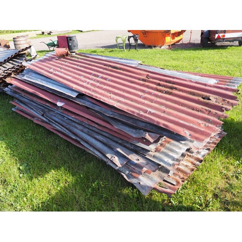 398 - Pallet of galvanised roofing sheets