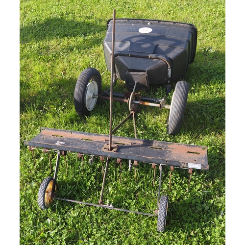 415 - Garden spreader and scuffle