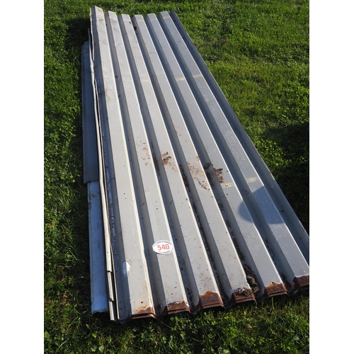 540 - Quantity of roofing sheets