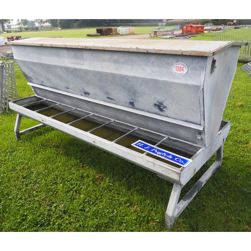 1384 - Galvanised trough 8ft