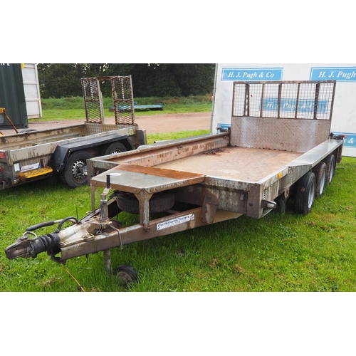 1690 - Ifor Williams 3HBGS126-3 plant trailer. Manual and key in office