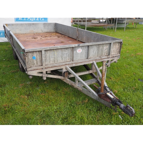 1718 - Ifor Williams 12ft drop side trailer, new brakes