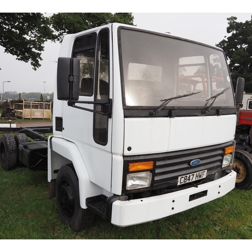 1726 - Ford lorry cab and chassis. Reg. C847 HWF. Key in office