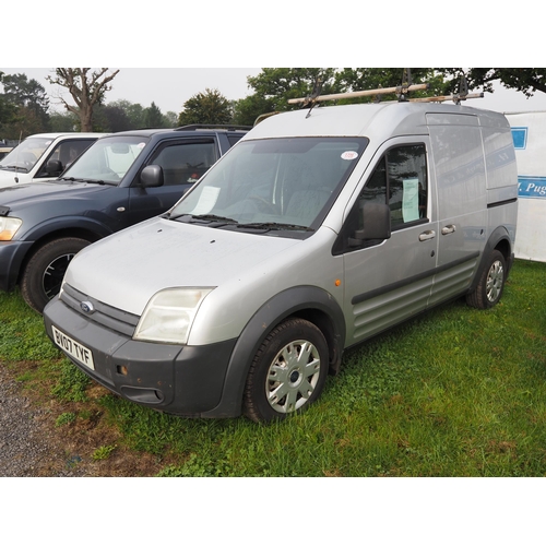 1728 - Ford Connect van. Tidy and ready to use. MOT until 21/02/24. Reg. BV07 TYF. V5 and key in office