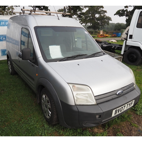 1728 - Ford Connect van. Tidy and ready to use. MOT until 21/02/24. Reg. BV07 TYF. V5 and key in office