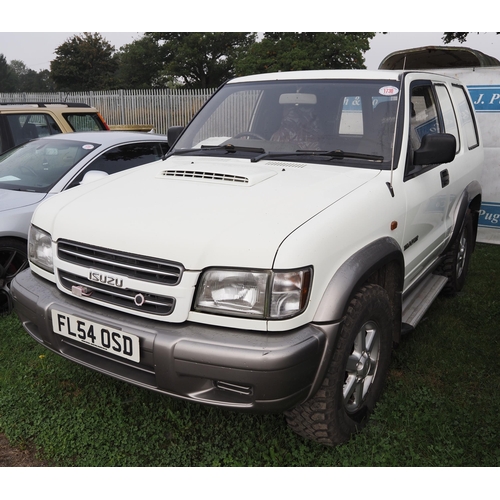 1730 - Isuzu Trooper 3.0 D turbo. 137,800 Miles, MOT until 28/01/24. Reg. FL54 OSD. V5 in office