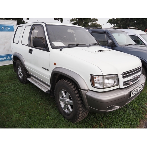 1730 - Isuzu Trooper 3.0 D turbo. 137,800 Miles, MOT until 28/01/24. Reg. FL54 OSD. V5 in office