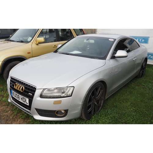 1731 - Audi A5 3.0TDI manual. 2008. MOT until 19/03/24, used daily. Reg. KU08 HDL. V5 and key in office