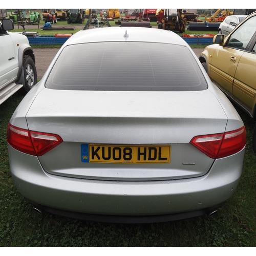 1731 - Audi A5 3.0TDI manual. 2008. MOT until 19/03/24, used daily. Reg. KU08 HDL. V5 and key in office