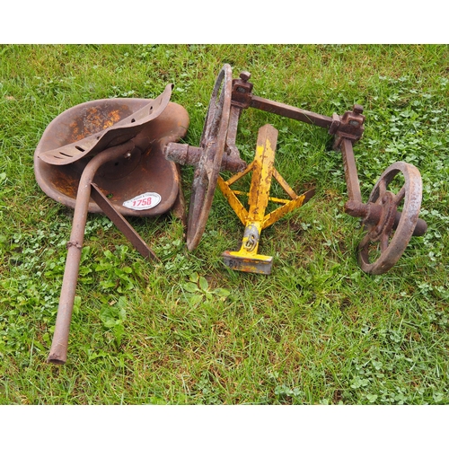 1758 - Plough parts and wheels