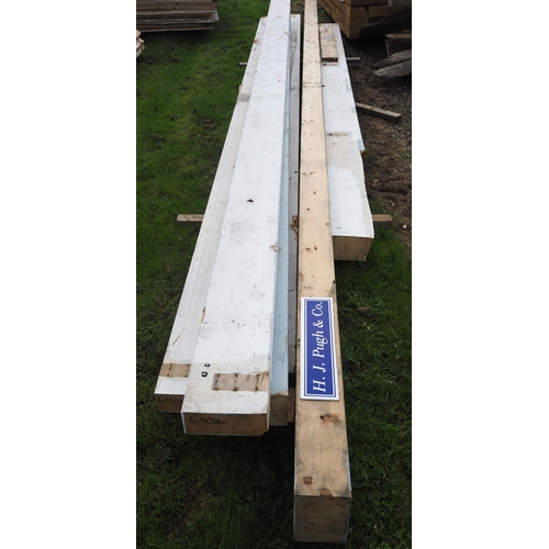 1000 - Reclaimed softwood beams average 6.0m - 6