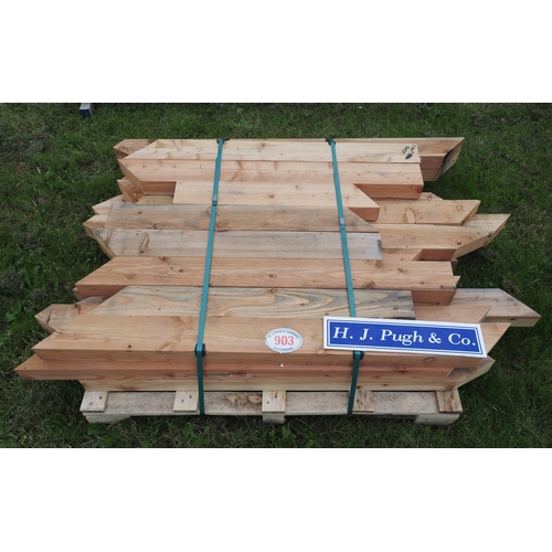 903 - Larch rafters average 1.1m x120x70 - 25