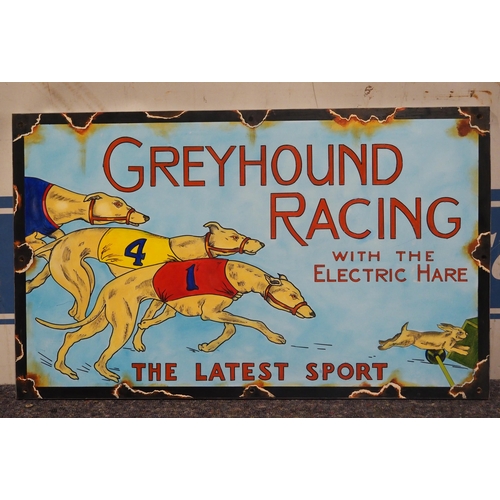 792 - Reproduction of an original enamel sign, hand painted onto board - Greyhound Racing 22