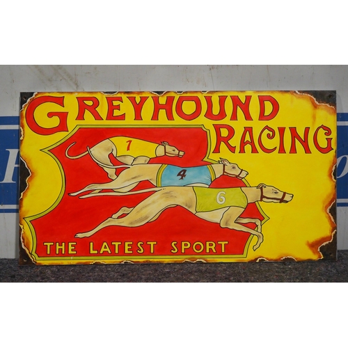 799 - Reproduction of an original enamel sign, hand painted onto board - Greyhound Racing 18