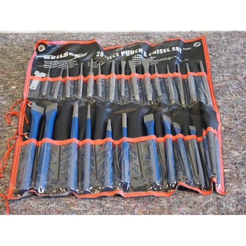 844 - 28pc Chisel and punch set