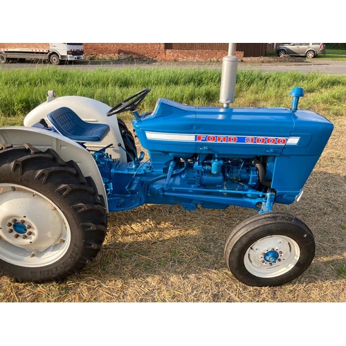 778 - Ford 3000 tractor. Good runner, original supplier plate fitted, new tyres and tubes all around. V5 a... 