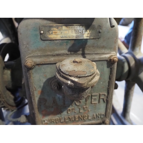 Lister water cooled diesel 5HP engine. S/N 285961R7