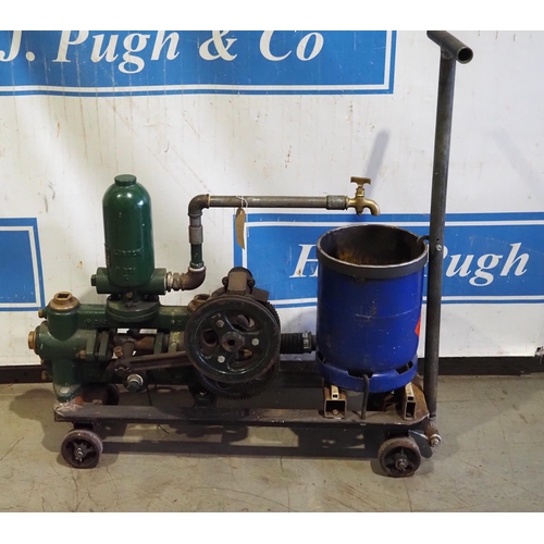 Lister H2L water pump on trolley. S/n 66509P.