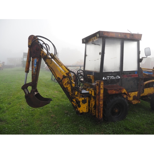 806 - Thwaites Alldig 100 digger. Spares or repair, 3 in 1 front bucket together with rear back actor arm ... 