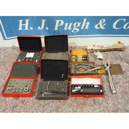 Britool socket sets, hex key sets, Koken attack driver and assorted ...