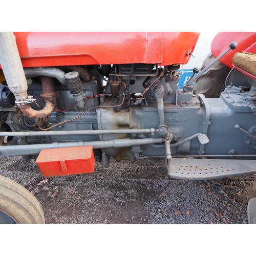 754 - Massey Ferguson 35 tractor. Sirocco roll frame, showing 4357 hours. Fitted with BMC engine. Serial n... 