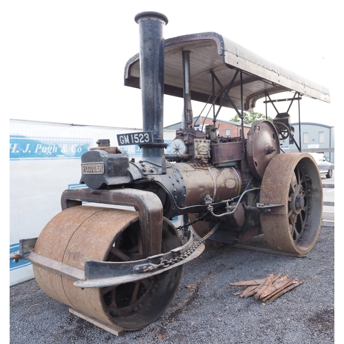 768 - Fowler T3 single cylinder steam roller. 1928. No. 17471. Barn stored for 30 years, believed to have ... 