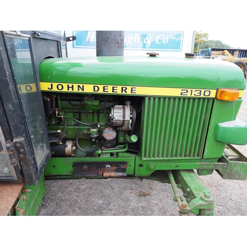 785 - John Deere 2130 tractor. Good condition, runs well, engine size 75hp. No docs. Key in office