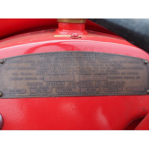 796 - David Brown Cropmaster tractor. 1949. Reg. LMA 942. Original buff logbook, insurance documentation, ... 