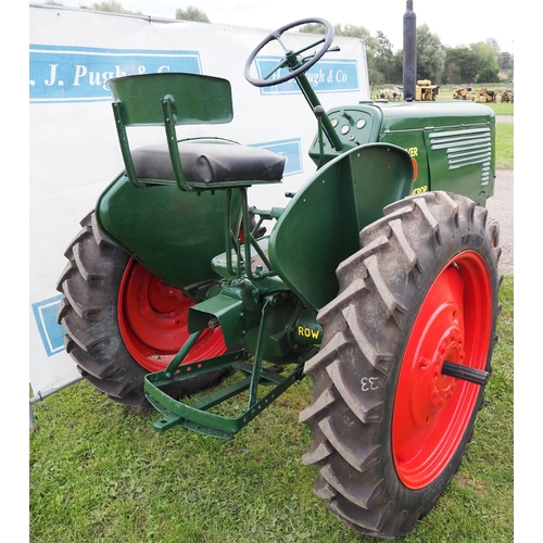 797 - Oliver 60 Row Crop tractor. 1945. Imported. Reg. CJY 53. V5, original operators manual and starting ... 