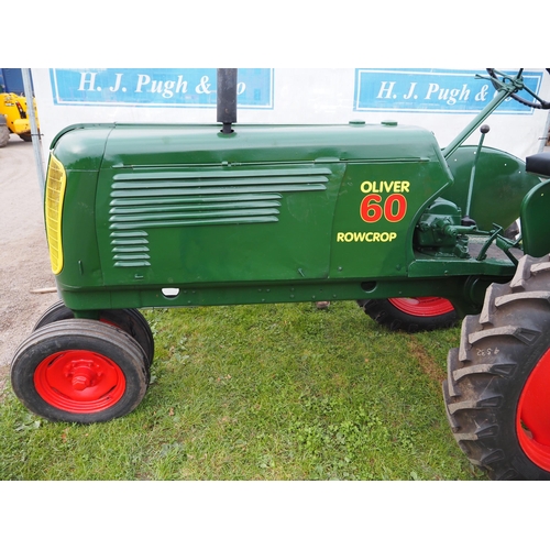 797 - Oliver 60 Row Crop tractor. 1945. Imported. Reg. CJY 53. V5, original operators manual and starting ... 