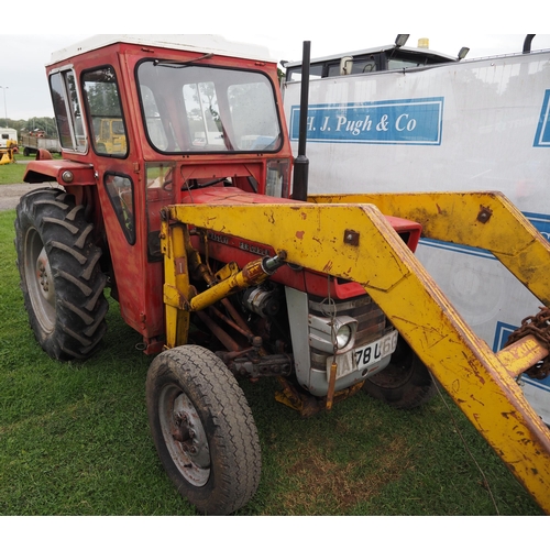 811 - Massey Ferguson 135. 1969. With Duncan cab and loader. All in good working order, oils and filters c... 